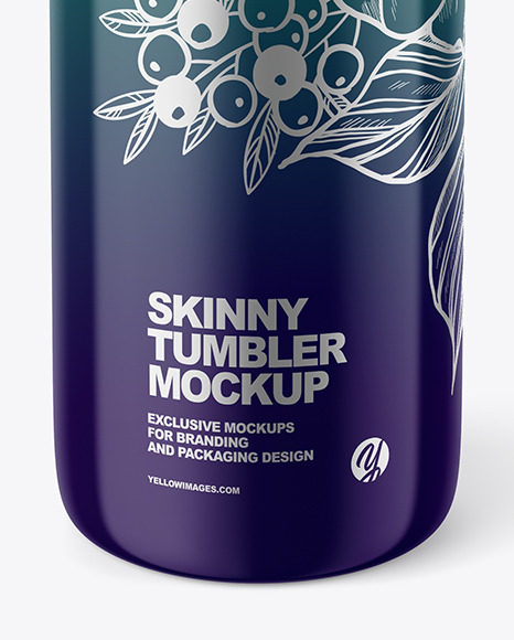 Glossy Skinny Tumbler Mockup high quality 446710