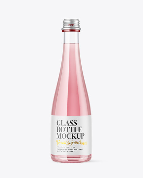 Clear Glass Soft Drink Bottle Mockup