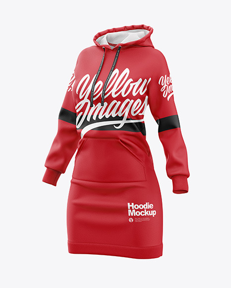 Women’s Dress Hoodie Mockup - Half Side View
