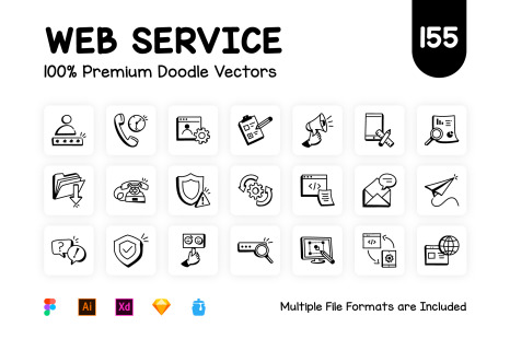 Hand Drawn Web Services Icons