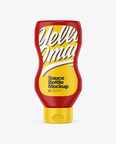 Matte Sauce Bottle Mockup