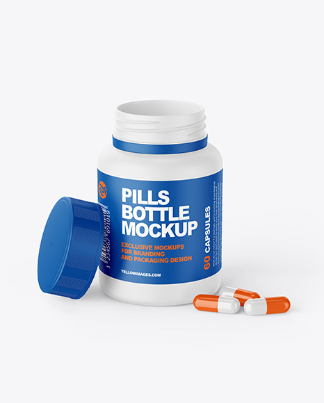 Matte Pills Bottle Mockup