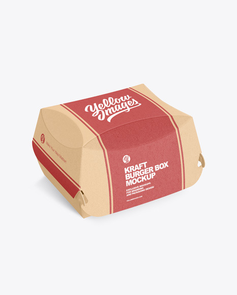 Kraft Burger Box Mockup