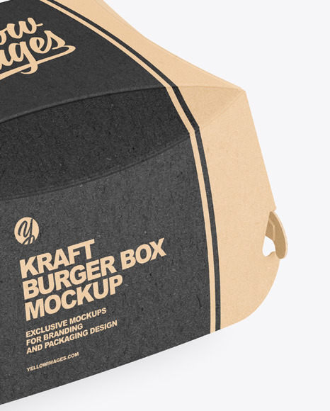Kraft Burger Box Mockup
