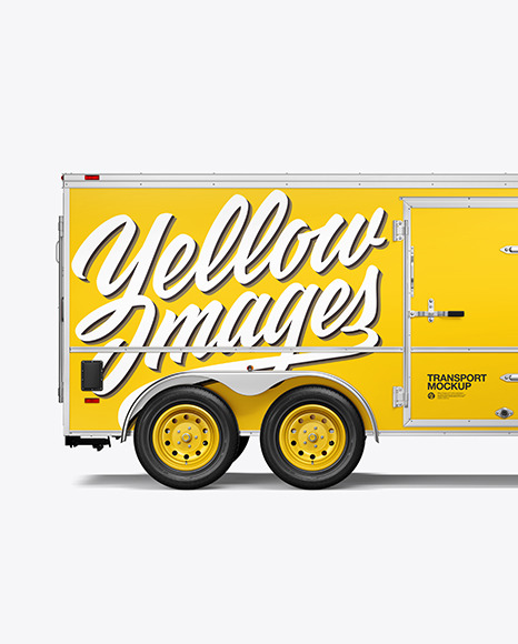Cargo Trailer Mockup - Side View