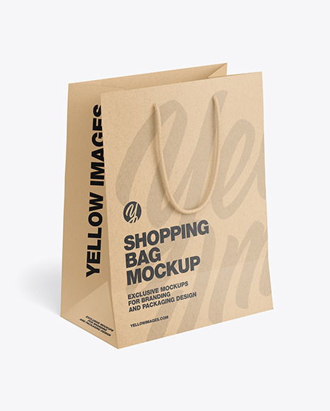 Kraft Paper Shopping Bag Mockup
