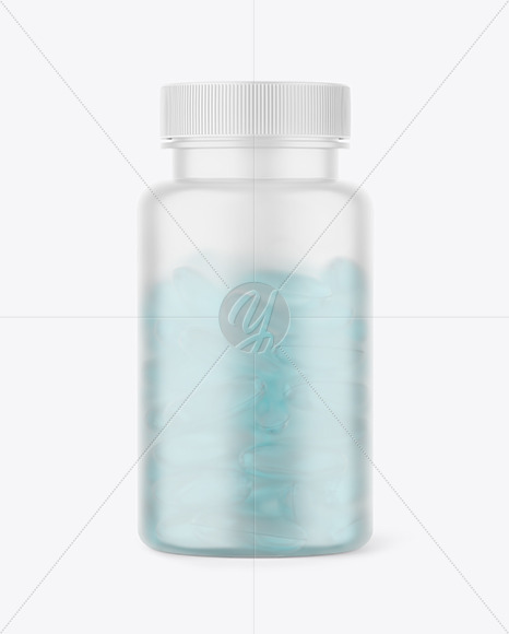 Frosted Pills Jar Mockup - Free Download Images High Quality PNG, JPG