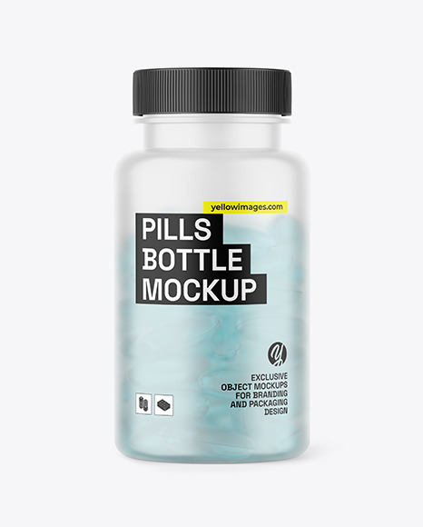 Frosted Pills Jar Mockup
