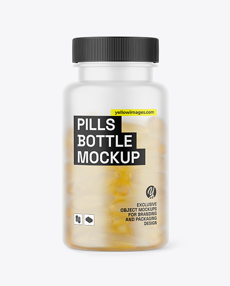 Frosted Pills Jar Mockup