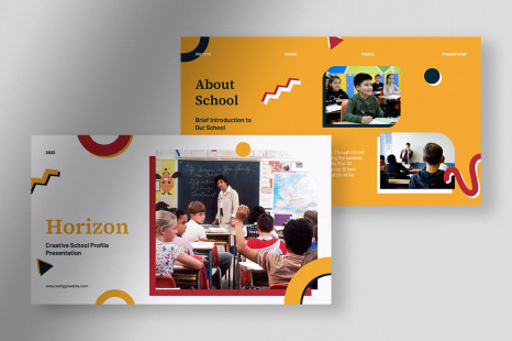 Horizon – Colorful Creative School Profile Presentation