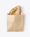 Kraft Paper Bag with Mince Tortilla Mockup