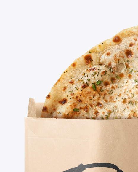 Kraft Paper Bag with Mince Tortilla Mockup