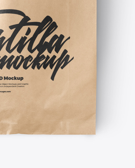 Kraft Paper Bag with Mince Tortilla Mockup