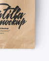 Kraft Paper Bag with Mince Tortilla Mockup