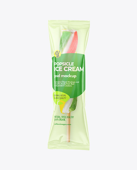 Mixed Fruit Popsicle Ice Cream Mockup
