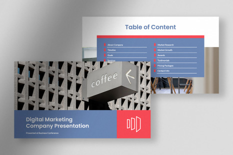 Matrix – Provence Blue Simple Modern Digital Marketing Presentation