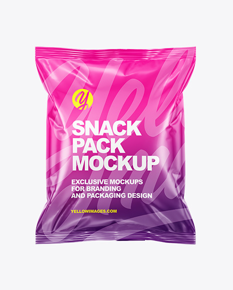 Glossy Snack Pack Mockup