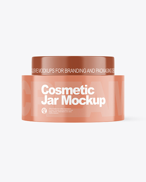 Glossy Cosmetic Jar Mockup