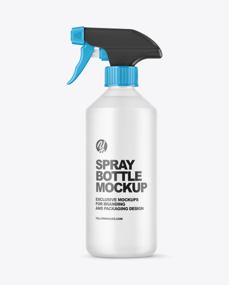 Frosted PET Spray Bottle Mockup