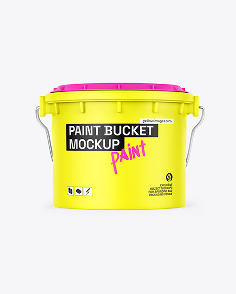 Matte Paint Bucket Mockup