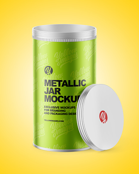 Metallic Jar Mockup