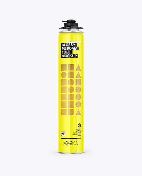 Glossy Pu Foam Tube Mockup