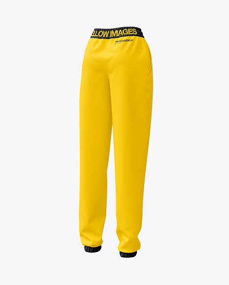 Women&#039;s Sport Pants Mockup - Back Halfside View