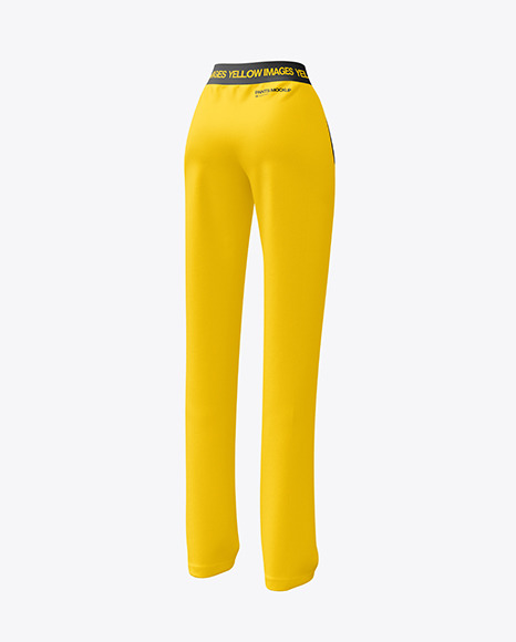 Women&#039;s Sport Pants Mockup - Back Halfside View