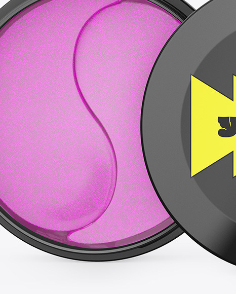 Glossy Cosmetic Jar w/ Patches Mockup