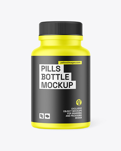 Matte Pills Bottle Mockup