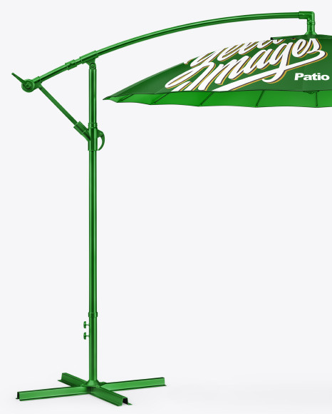 Patio Umbrella w/ Metallic Pole Mockup