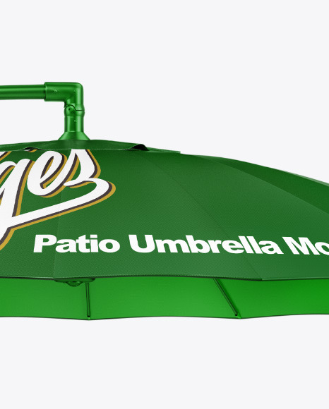 Patio Umbrella w/ Metallic Pole Mockup