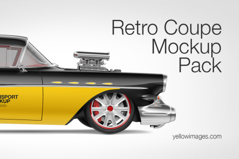 Retro Сoupe Car Mockup Pack