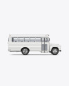 Old School Bus Mockup - Side View