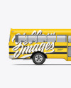 Old School Bus Mockup - Side View