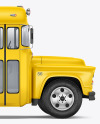 Old School Bus Mockup - Side View