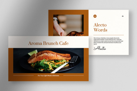 Aroma - Warm Brown Simple Food Business Presentation