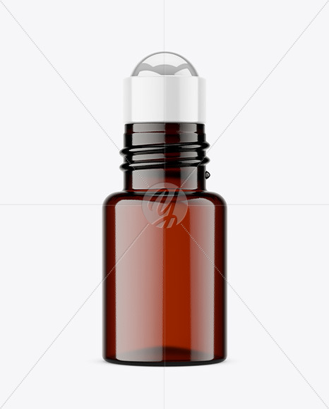 Amber Glass Roll-on Bottle Mockup