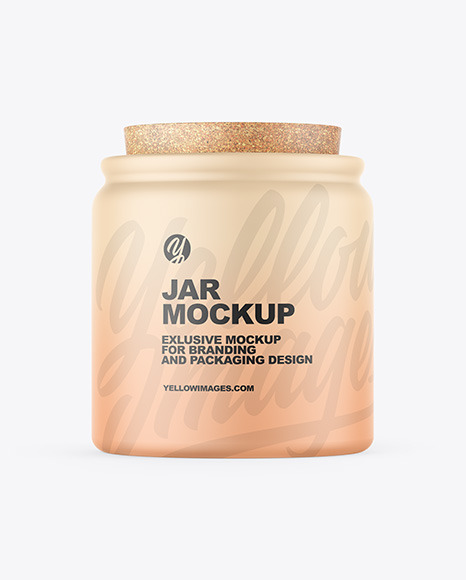 Matte Jar With Cork Mockup
