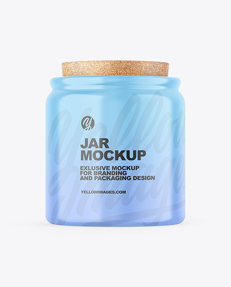 Glossy Jar With Cork Mockup