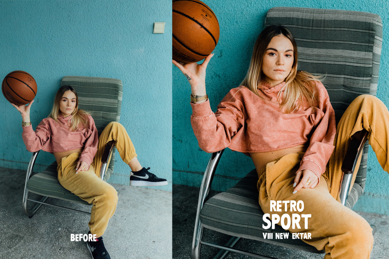 Retro Sport Lightroom Presets on Yellow Images Creative Store