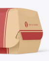 Kraft Burger Box Mockup