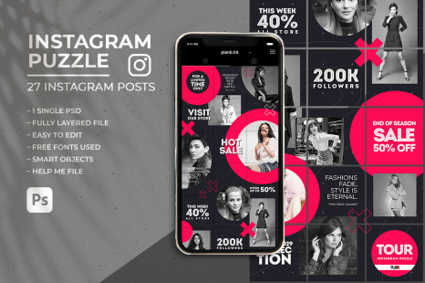 TOUR - Social Media Instagram Puzzle Feed