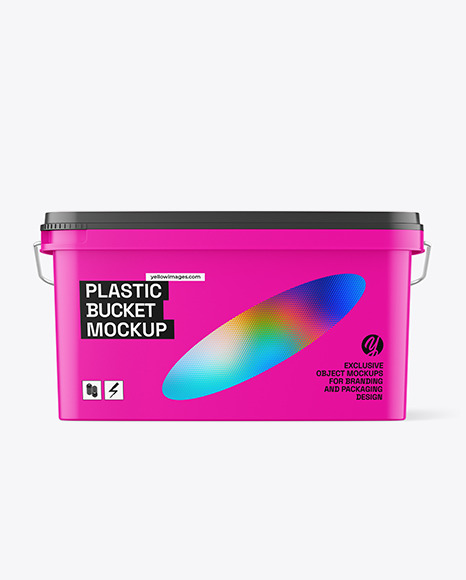 Matte Plastic Bucket Mockup