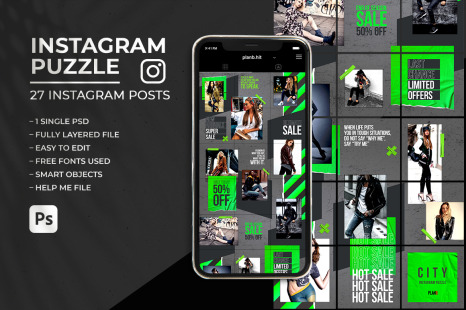 City - Social Media Instagram Puzzle Feed