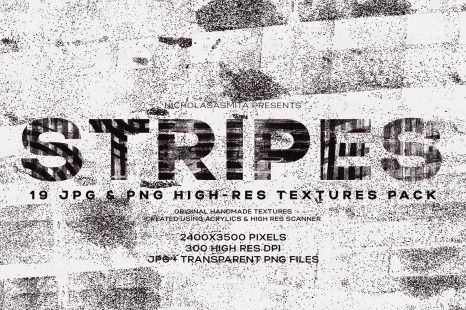 Stripes: 19 Transparent PNG Textures Pack
