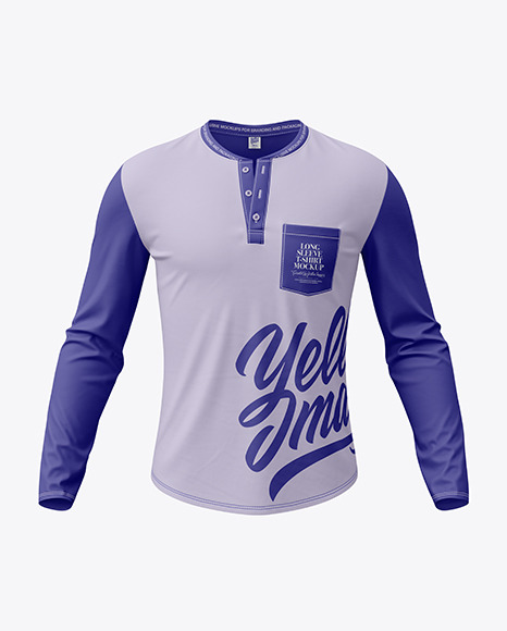 Long Sleeve T-Shirt Mockup - Front View