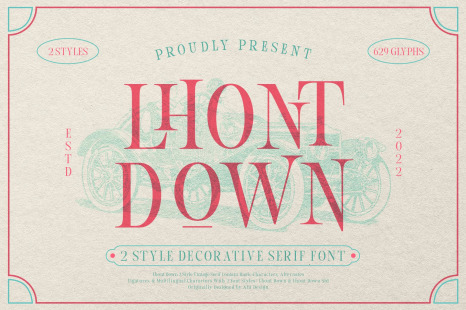 Lhont Down Typeface