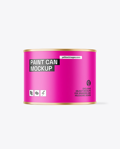 Matte Paint Can Mockup