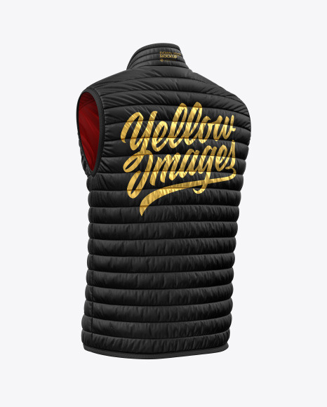 Matte Nylon Down Vest Mockup